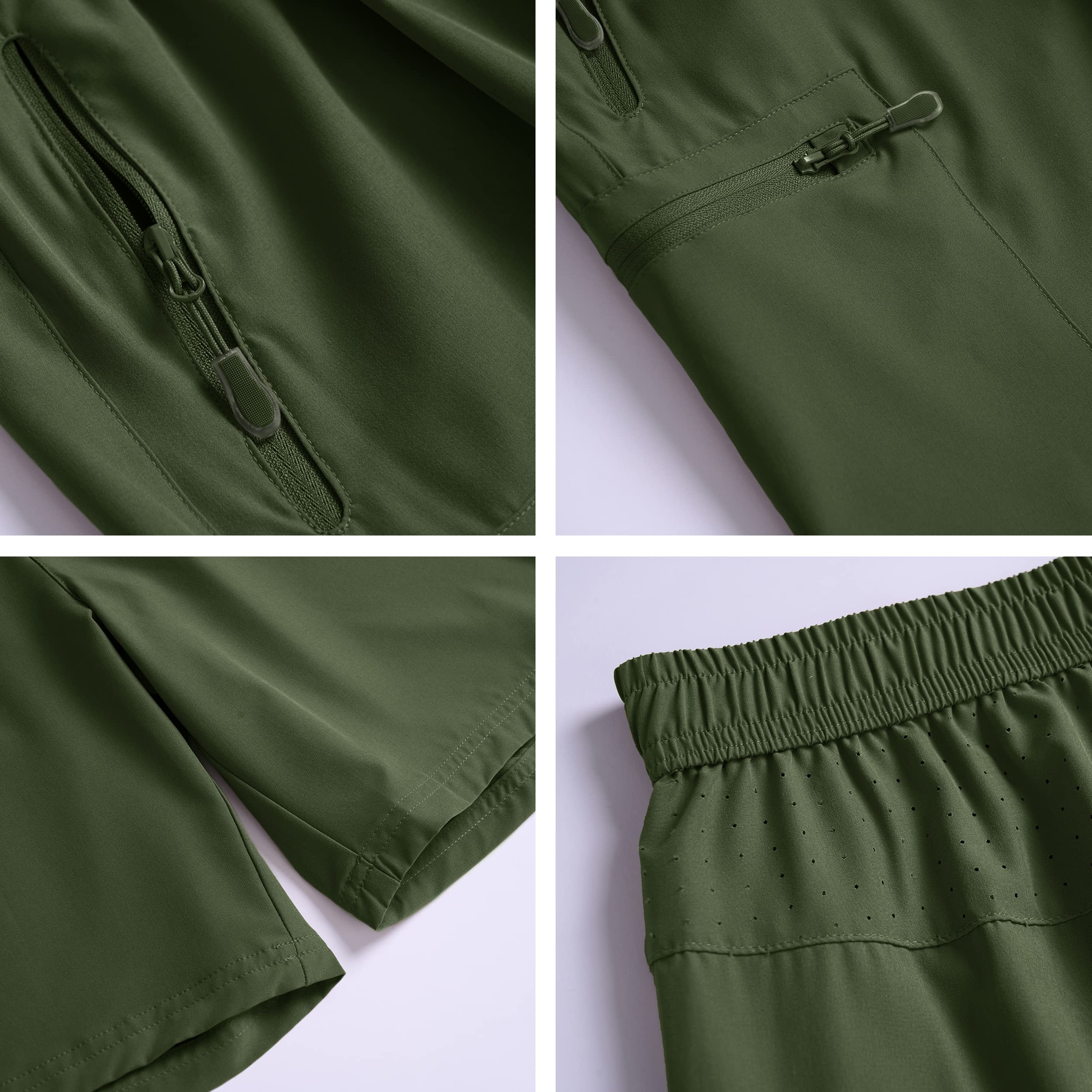 **Men's Quick Dry Lightweight Hiking Cargo Shorts - 4 Pockets for Fishing, Running, Gym & Outdoor Workouts - Perfect for Adventure & Active Lifestyles**
