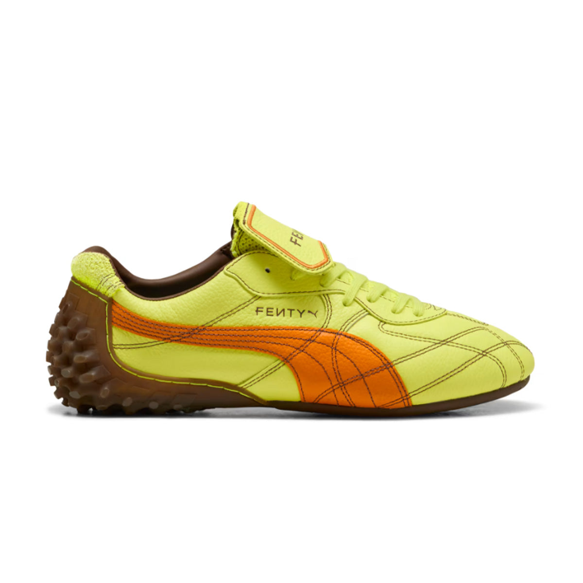 FENTY Avanti LS Stitched Sneakers - Lime Sheen Pumpkin Pie Color | Women's Fashion Running Shoes for Gym, Workout & Casual Wear