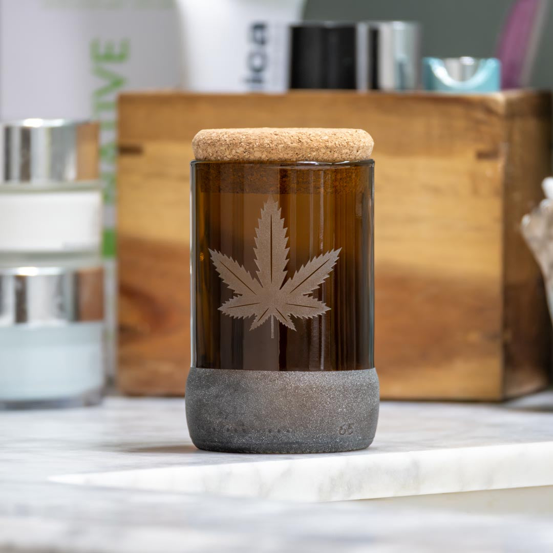 Twice Around Go Green! 3.5-Inch Glass Stash Jars with Cork Stoppers - 12 Pack | Perfect for Storing Herbs, Spices & Small Items | Eco-Friendly Home Organization