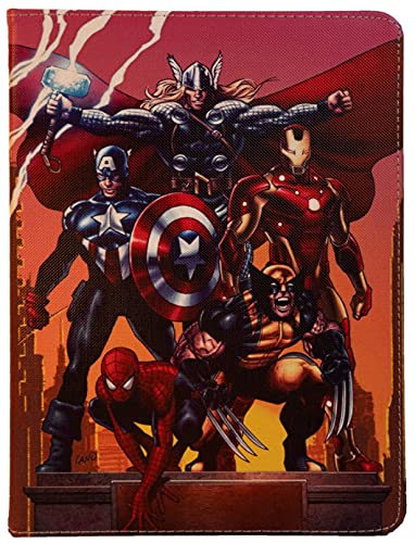 Marvel Avengers Superheroes Smart Stand Case for Apple iPad Pro 10.5/10.2 & Air 3 - Wolverine, Thor, Hulk, Iron Man, Spider-Man Design - Perfect for Home, Office & School Use