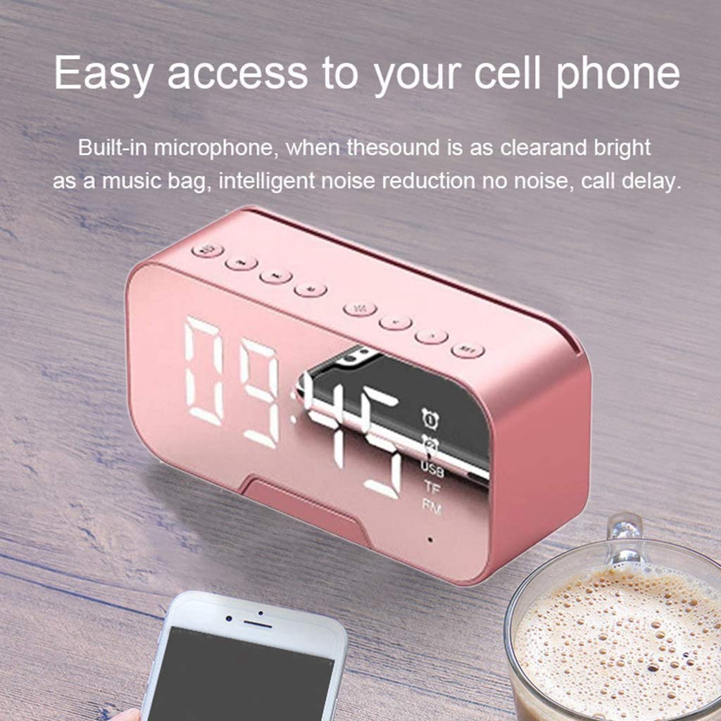 Portable Bluetooth Speaker with LED Lights - Wireless Digital Speaker with Multi-Function, Pink - Perfect for Outdoor Parties, Beach Trips & Home Decor