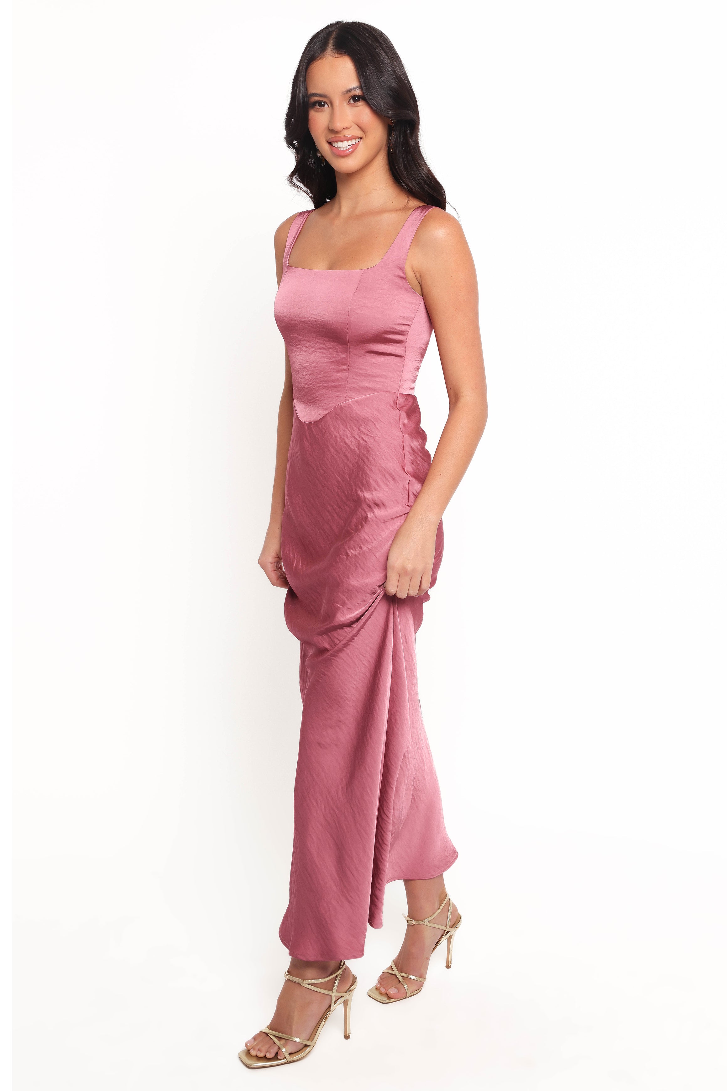 Emile Midi Dress - Floral Rose Print Summer Dress for Women | Perfect for Beach Vacation, Date Night & Casual Outings