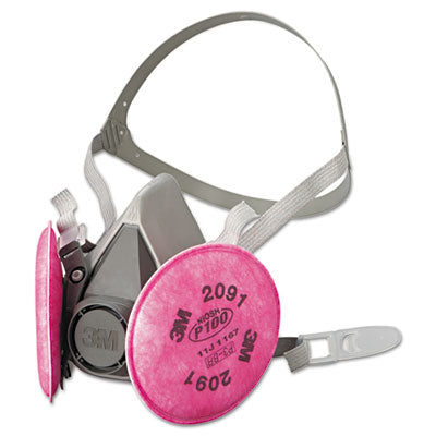 3M™ 6000 Series Half Facepiece Respirator - Reusable, Medium Size for Painting, Woodworking & Chemical Protection - OSHA & NIOSH Approved Safety Mask