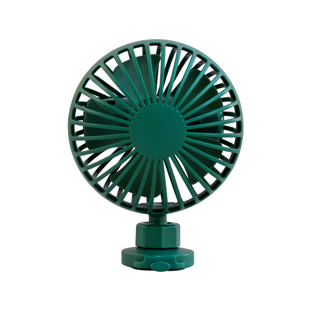 Portable USB Rechargeable Mini Fan with Wrist Strap - Hands-Free Cooling Fan for Office, Travel, Baby Stroller, Outdoor & Indoor Use - Green Personal Fan for Summer Heat Relief