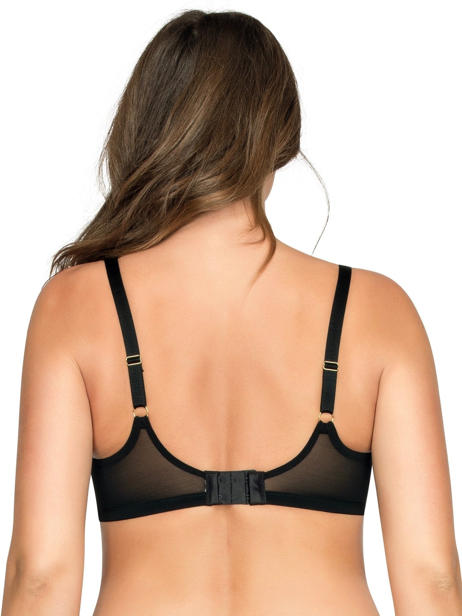 Parfait Briana Padded Bra - Plus Size 32C-44FF Black Floral Lace Underwire Bra for Women | Comfortable Everyday Wear & Special Occasions