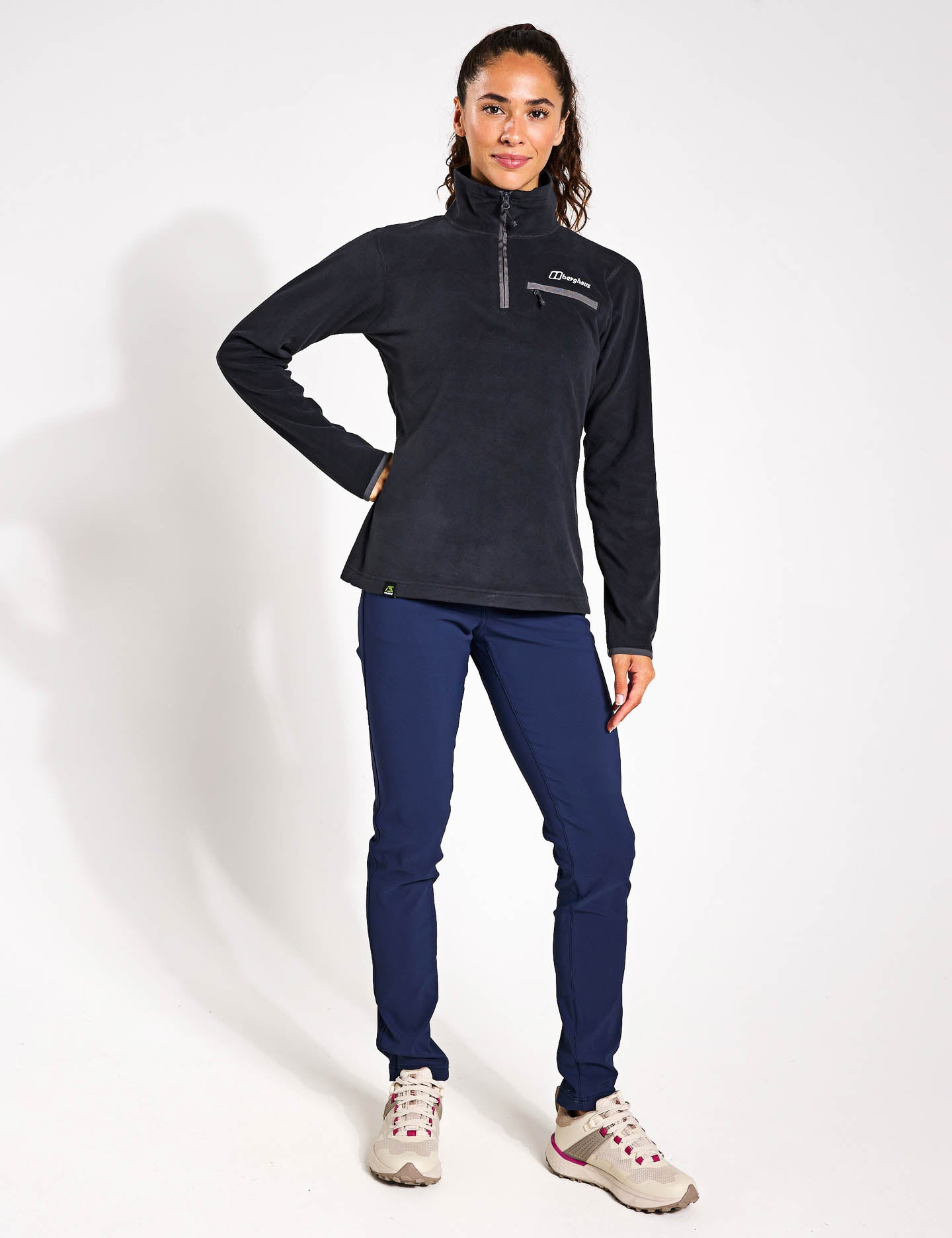 Prism 2.0 Micro Half Zip Fleece Jacket - Jet Black for Men & Women | Lightweight Outdoor Hiking & Casual Wear