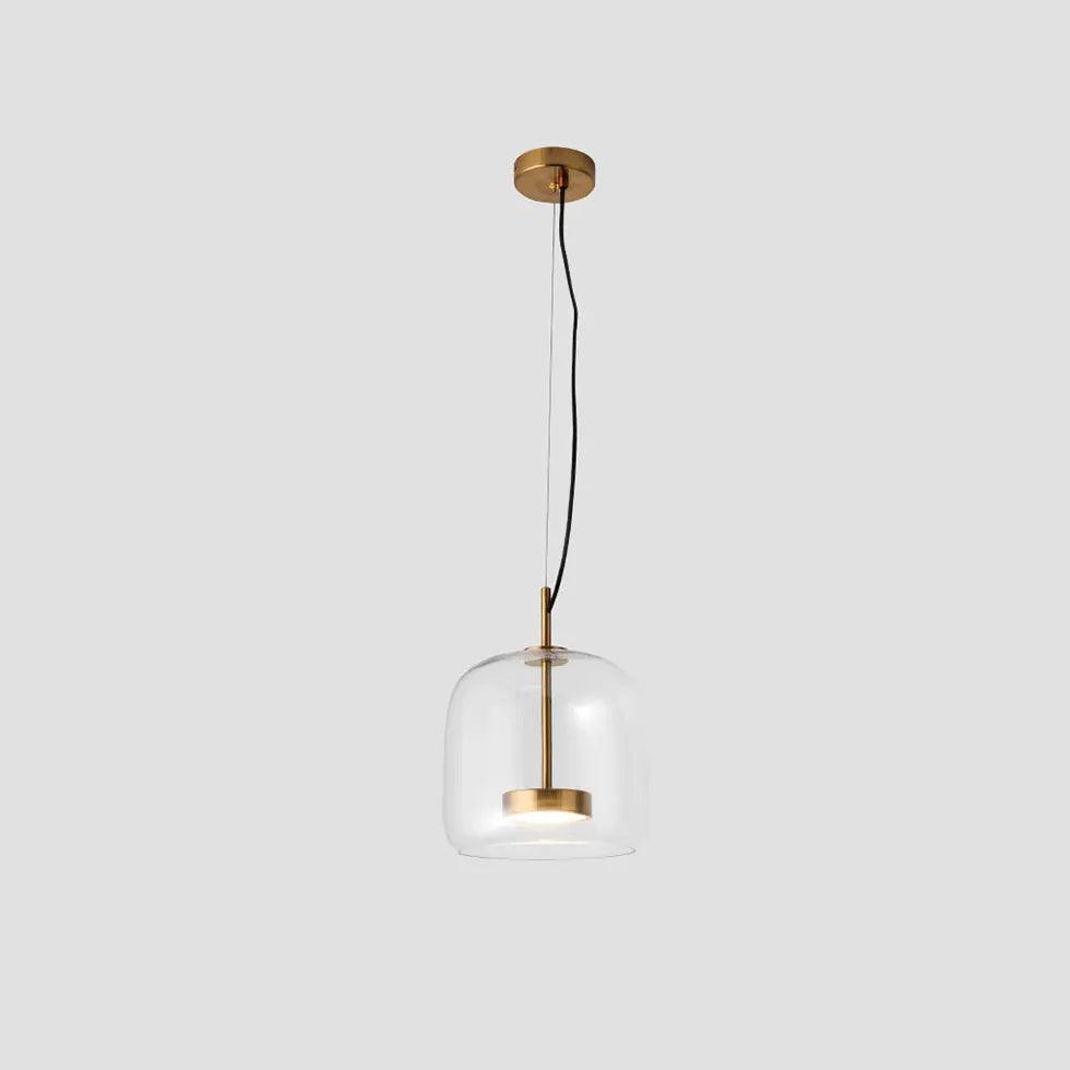 Modern Glass Disc Pendant Light - Sleek Round Dining Room Lighting Fixture for Kitchen Island, Breakfast Nook & Contemporary Home Decor