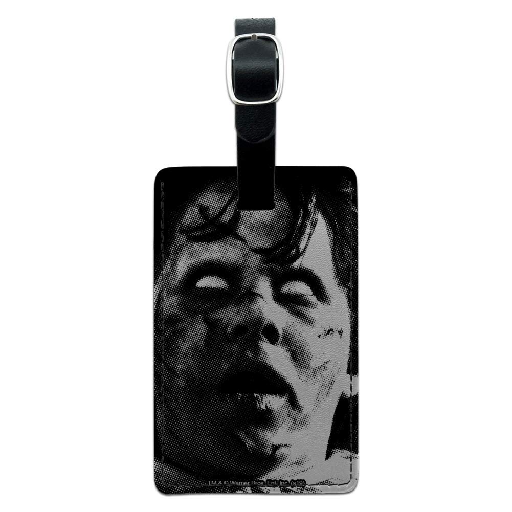 The Exorcist Regan Rectangle Leather Luggage Tag - Durable Carry-On ID Card Holder for Suitcases, Backpacks & Travel Bags - Perfect for Airports, Business Trips & Vacation Identification