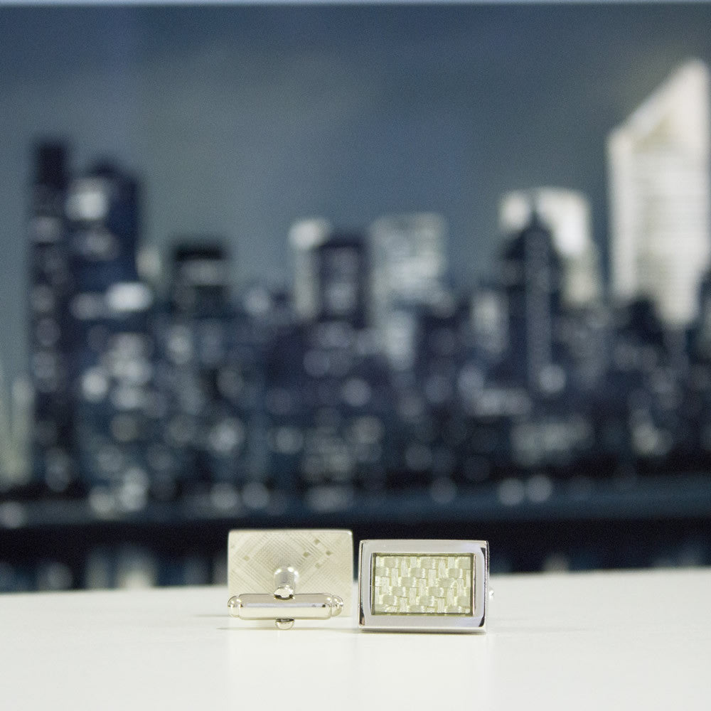Premium Carbon Fiber Cufflinks for Men - Elegant Dress Accessories for Weddings, Business Meetings & Formal Events