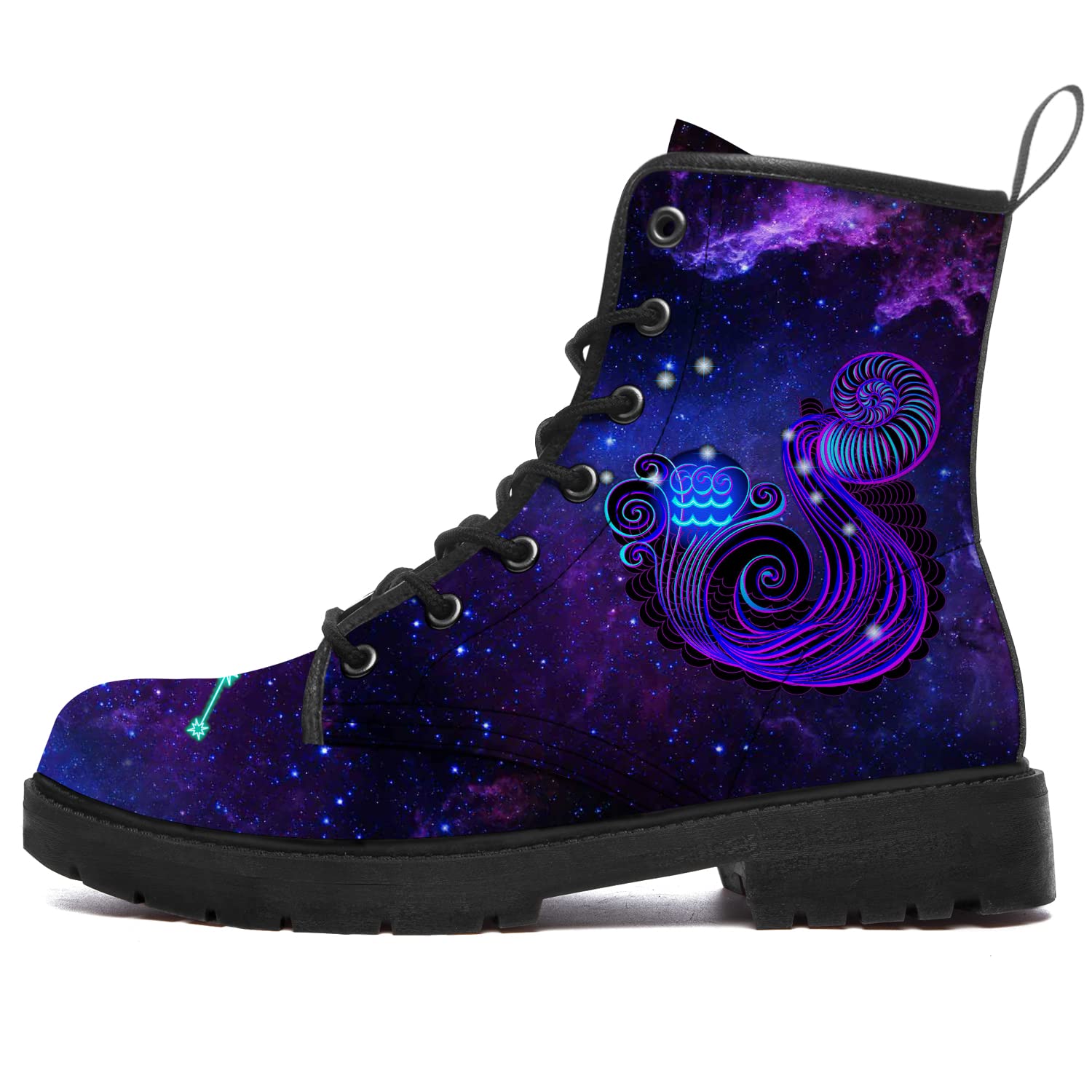 Zodiac Combat Boots for Women & Men - Waterproof Lace-Up Round Toe Work Ankle Boots - Perfect for Outdoor, Work & Casual Wear - Great Gift for Him & Her