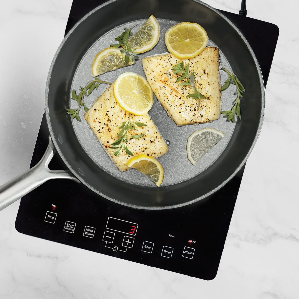 Premium GP5 Colors Ceramic Nonstick 11-Piece Cookware Set with Mirror Handles | Oxford Blue | Durable & Eco-Friendly Kitchen Essentials for Baking, Frying & Everyday Cooking
