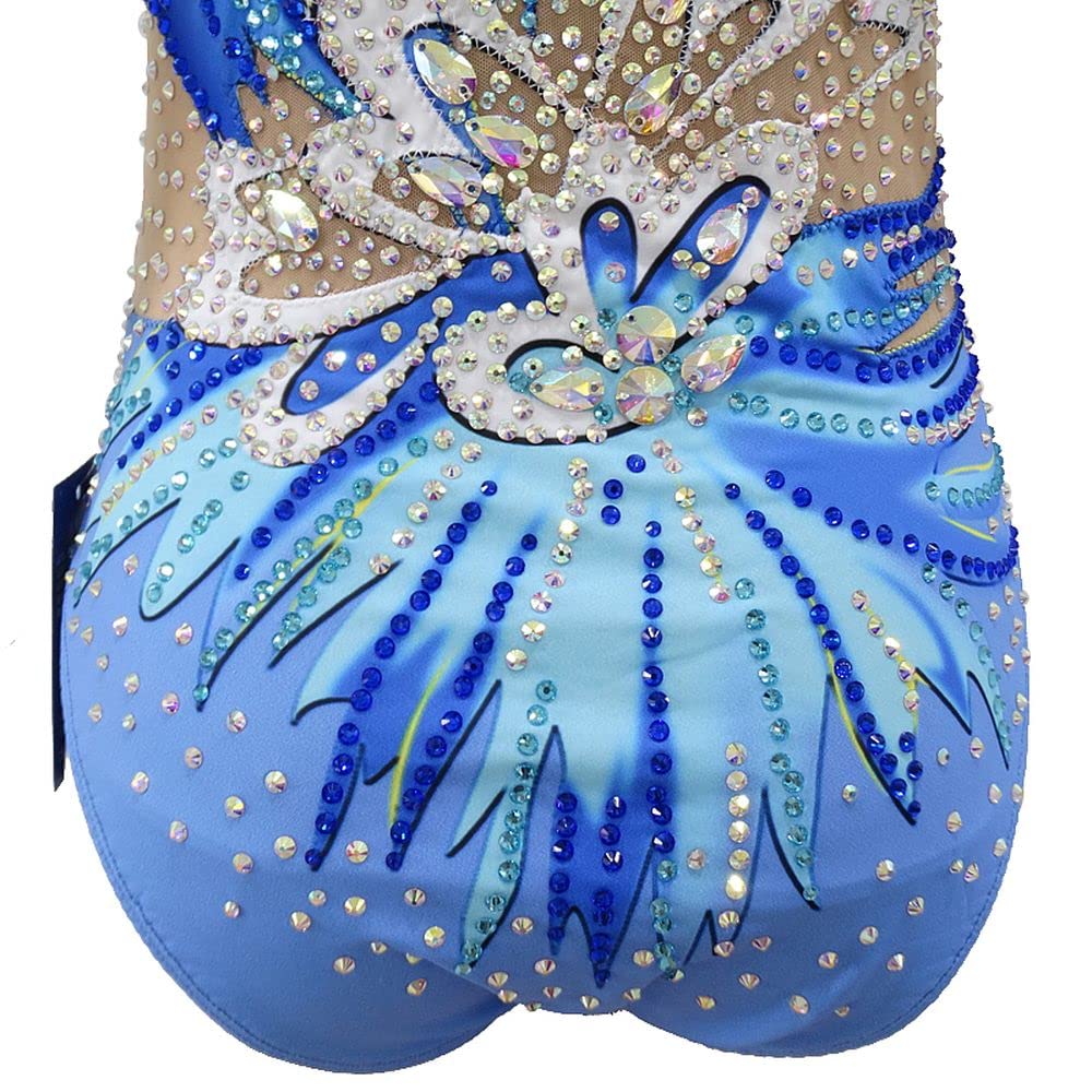 LIUHUO Girls Synchronized Swimming Suits - Women's Competitive Dance Leotards - Handmade Performance Swimwear for Water Ballet & Team Routines