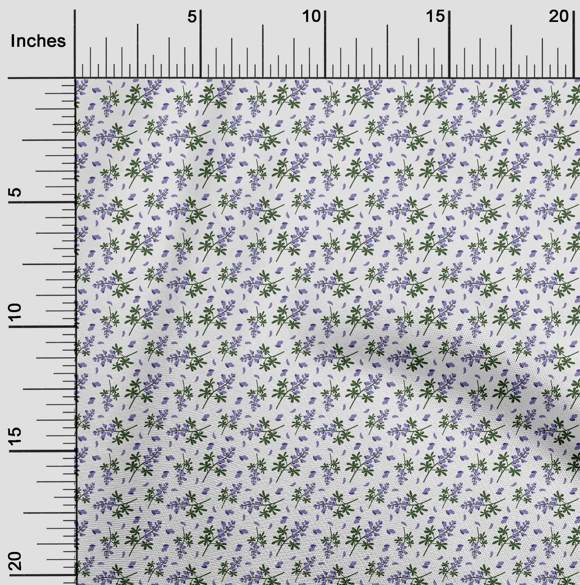 oneOone Velvet Medium Purple Floral Print Fabric - 58 Inch Wide Soft DIY Sewing Material for Kids Clothing, Dresses & Crafts | Premium by The Yard for Quilting, Home Decor & Fashion Projects