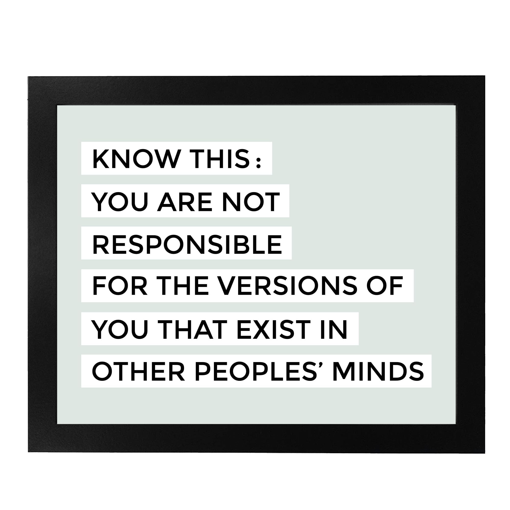 Inspiring Motivational Wall Art Prints - 'Versions of You in Other People's Minds' Quote Decor for Living Room, Bedroom & Office | Modern Aesthetic Home Decor | Unframed 8x10 | Perfect for Gifts & Daily Inspiration