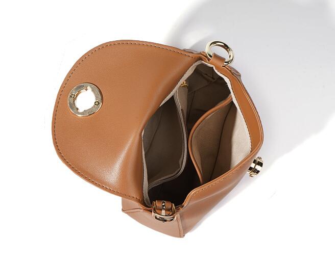 Stylish Brown Small Leather Tote Crossbody Handbag for Women - Perfect for Work, Travel & Everyday Use