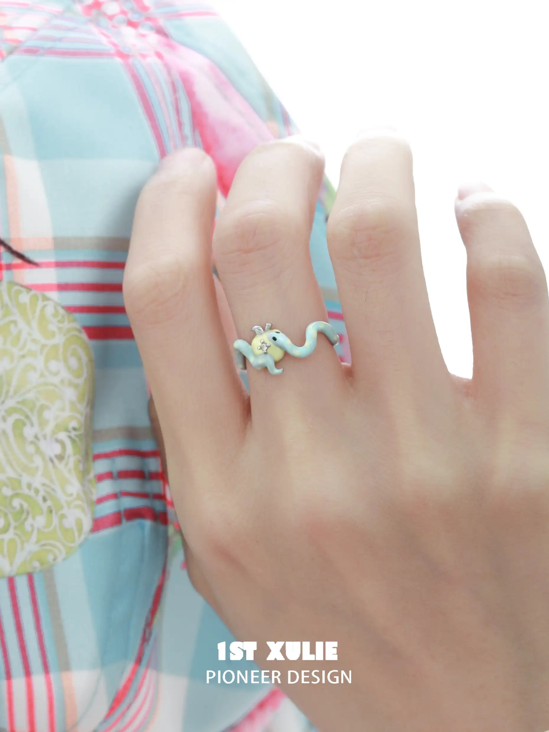 Nom Nom Snake S925 Sterling Silver Adjustable Open Ring™ - Elegant Stackable Jewelry for Women, Perfect for Everyday Wear, Gifts & Special Occasions
