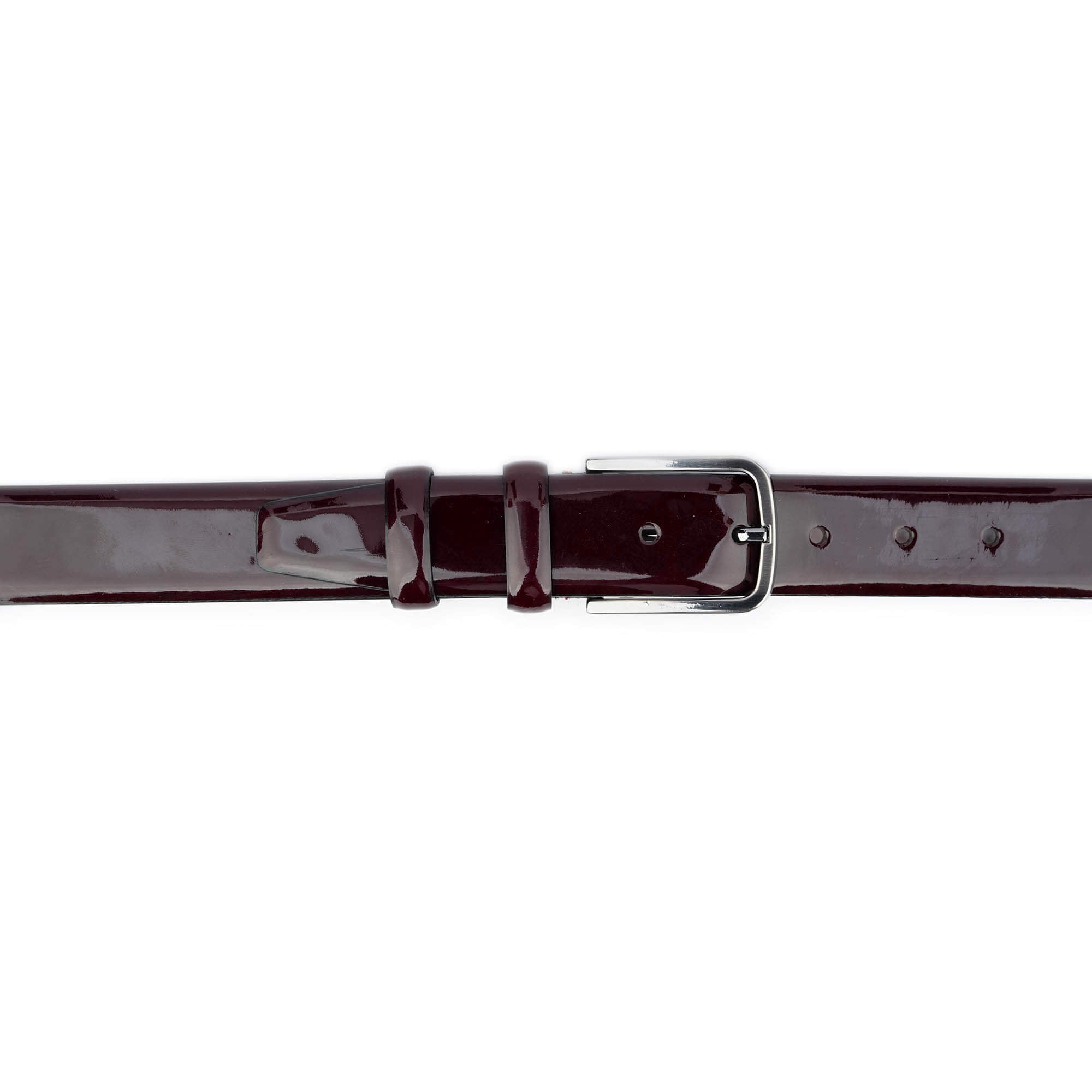 Premium Men's Burgundy Patent Leather Dress Belt - 3.5cm Wide | Formal & Business Attire | Perfect for Weddings, Office & Special Occasions