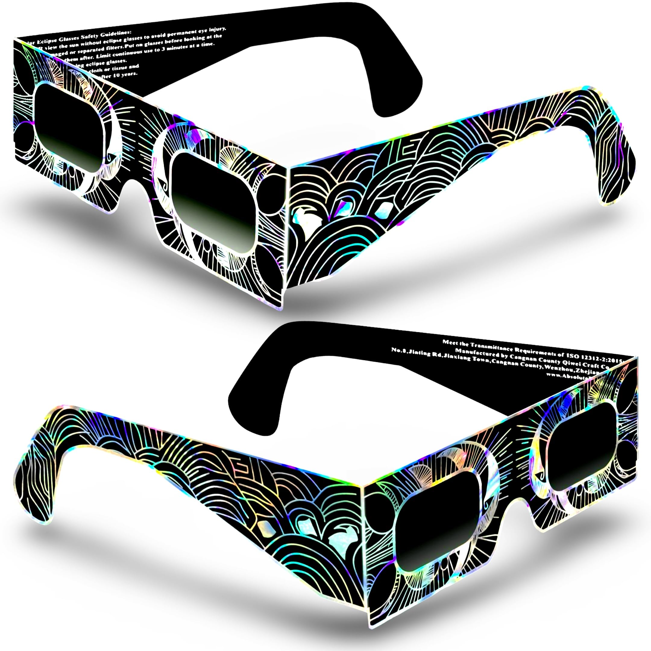 Gravitis ISO 12312-2 Certified Solar Eclipse Glasses - AAS Approved - Made in USA - Safe for 2024 Total Solar Eclipse - Perfect for Astronomy Events & Outdoor Viewing
