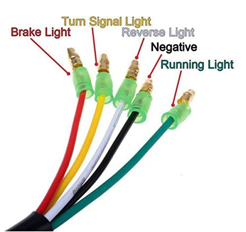 2Pcs LED Trailer Lights - Red/Amber/White 20LEDs for Truck Tail Lights | Brake, Turn Signal & Running Lights