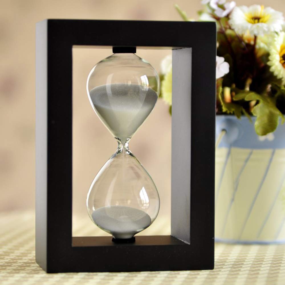 60 Minute Rectangle Hourglass Sand Timer - Decorative & Functional Sand Clock for Yoga, Meditation, Study & Office Productivity