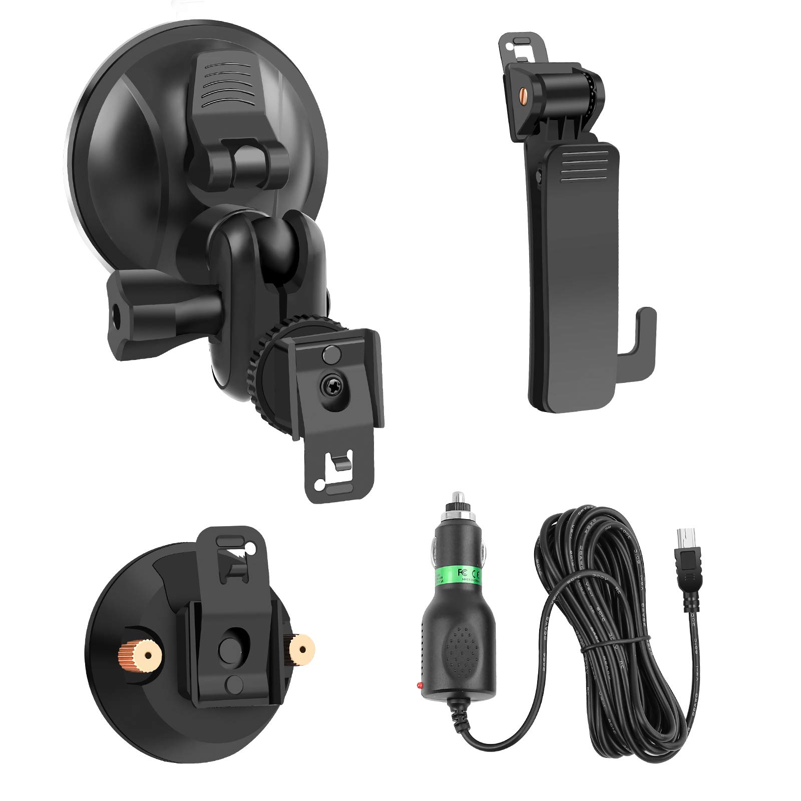 CammPro I826 Pro 1440P HD Police Body Camera with 128GB Memory, Waterproof Wearable Body Camera with Audio Recording, Night Vision & GPS - Law Enforcement Security Camera for Patrol, Evidence Collection & Surveillance | Includes Accessories Bundle (Screw Clip, Car Charger, Suction Cup Mount, Shoulder Clip)