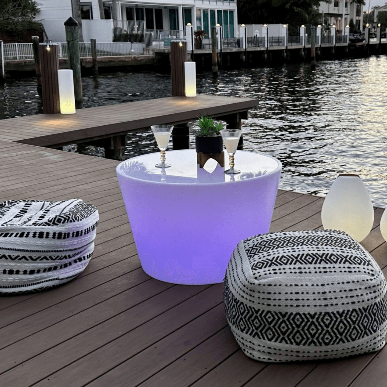 Modern LED Coffee Table with Adjustable Brightness - Stylish Bass Design for Living Room, Bedroom & Office - Perfect for Relaxing, Entertaining & Home Decor
