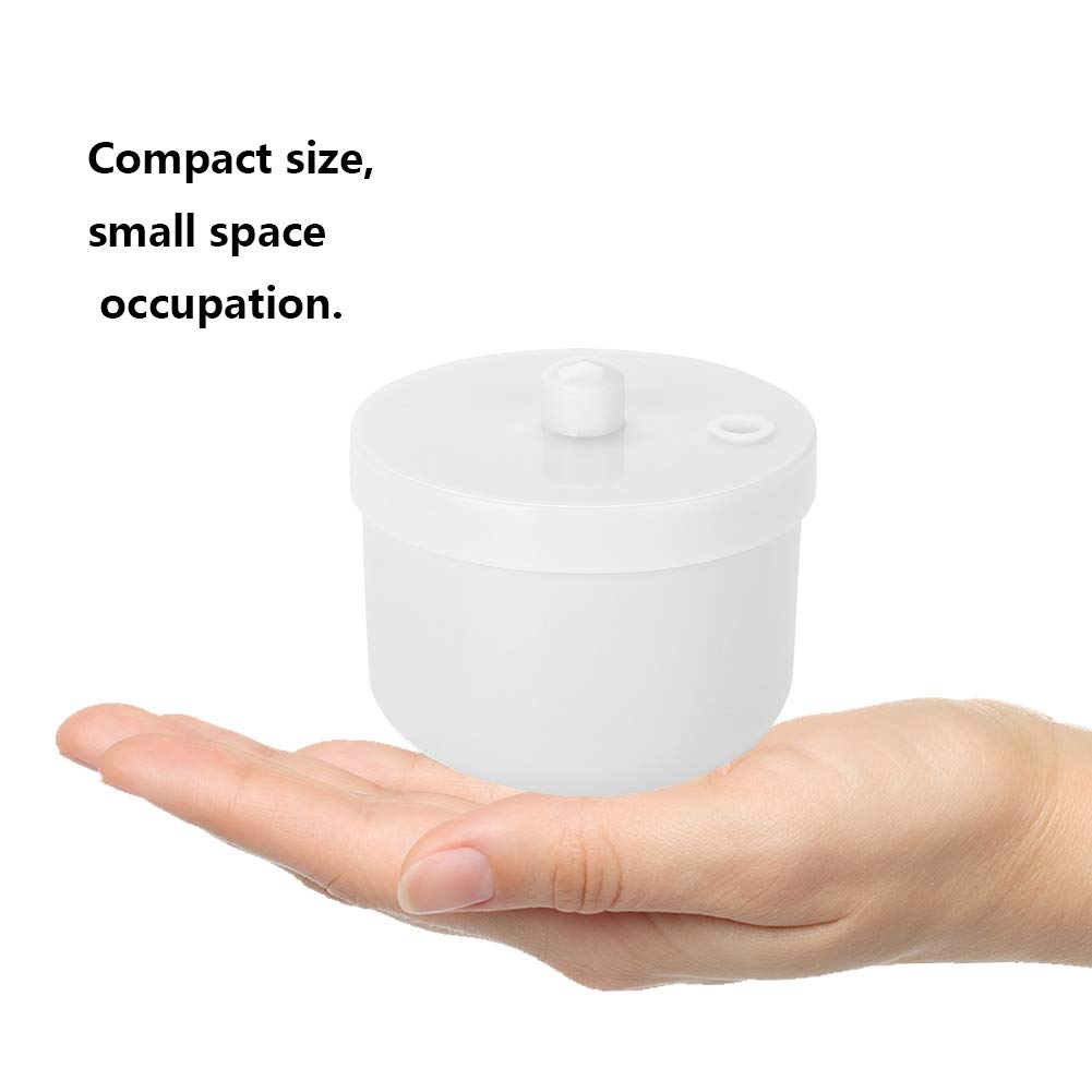 UV Nail Tool Sterilizer Box - Professional Manicure Disinfection Container for Nail Art Accessories | Portable Sanitizing Tray for Salon & Home Use | White Round Sterilization Case (Great for Nail Salons, Home Manicures & Travel Hygiene)