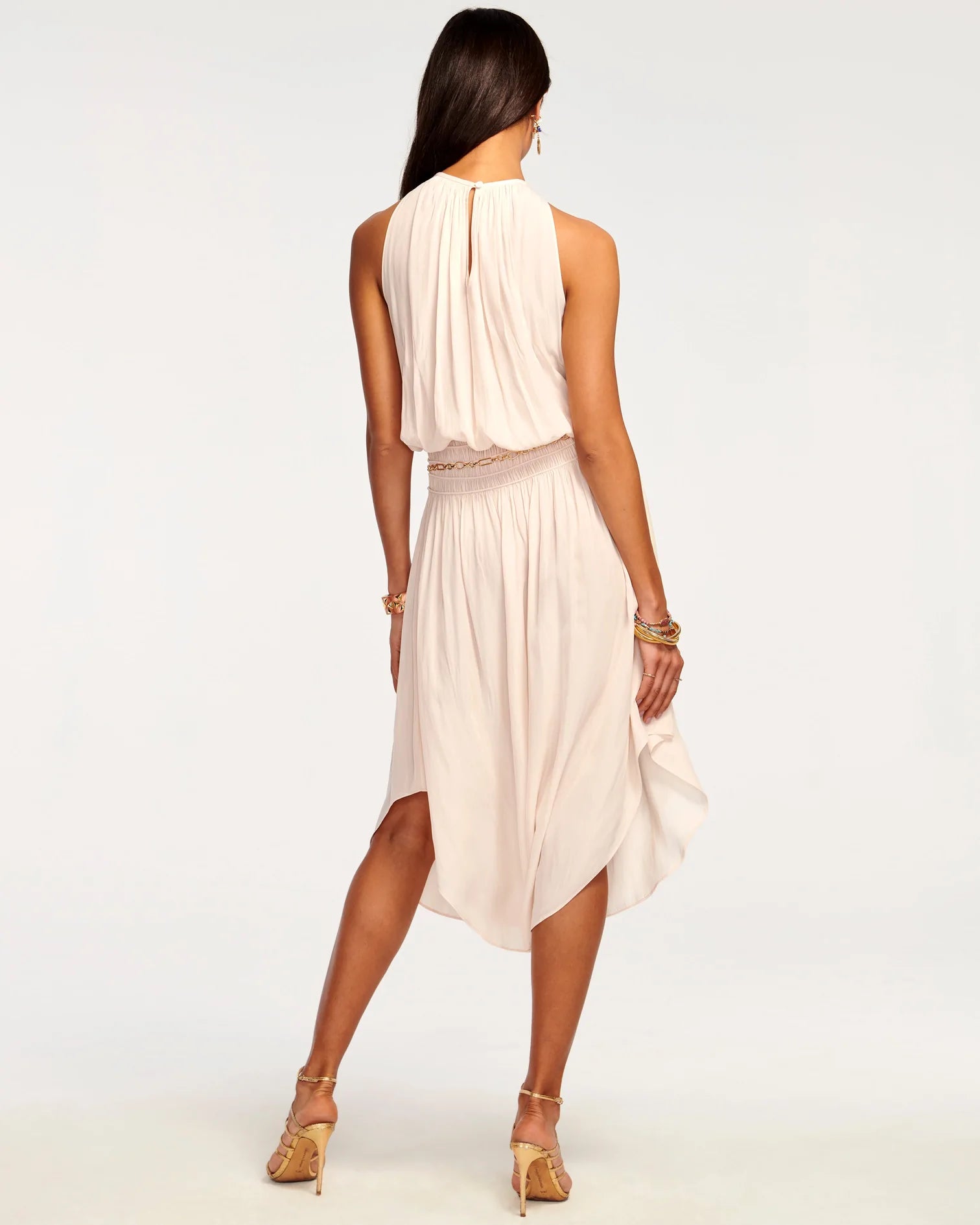 Audrey Midi Dress - Flowy Linen Summer Dress for Women | Perfect for Beach Vacations, Brunch Dates & Casual Outings