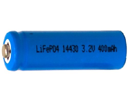 8 Pack 3.2V 400mAh LiFePO4 14430 Rechargeable Batteries (14x43mm) - Perfect for Solar Lights, Emergency Devices & DIY Electronics Projects