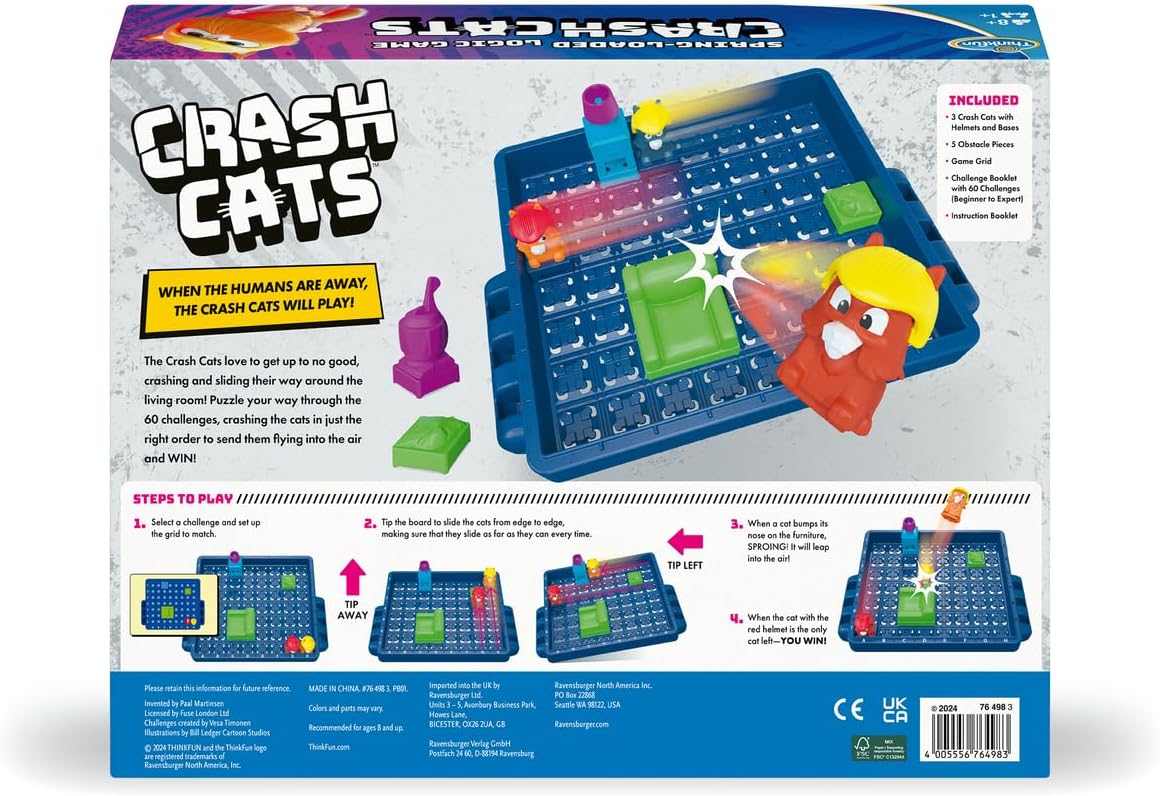 Crash Cats - Fun & Addictive Cat-Themed Puzzle Game for Kids & Adults | Perfect for Family Game Night & Stress Relief