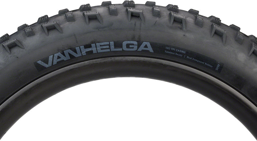 45NRTH Vanhelga Tubeless Folding Bike Tire - 27.5 x 4.5 Inches, 120 TPI, Black (11 000286) - Perfect for Winter Fat Biking and Snow Trail Adventures