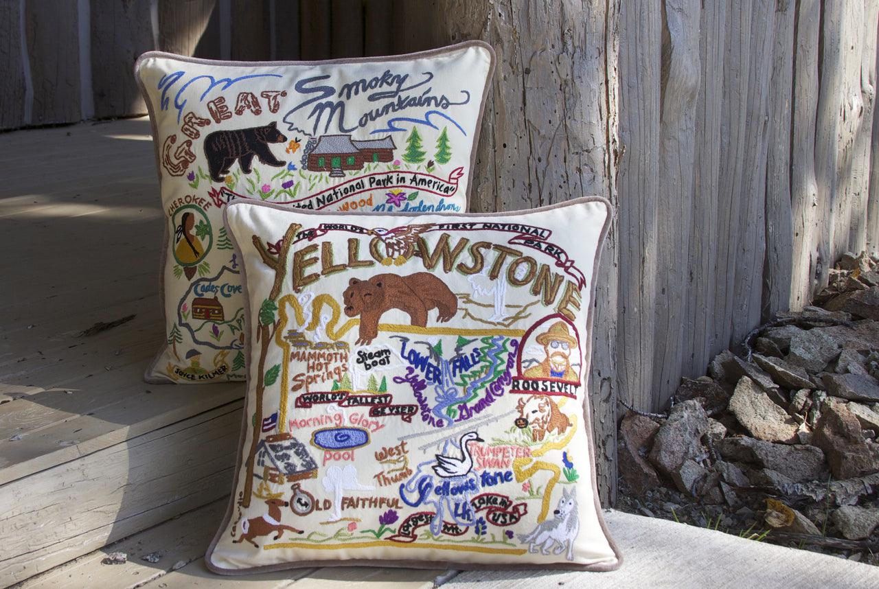 Hand Embroidered Austin Texas Throw Pillow Cover - Southwestern Home Decor for Living Room, Bedroom & Couch