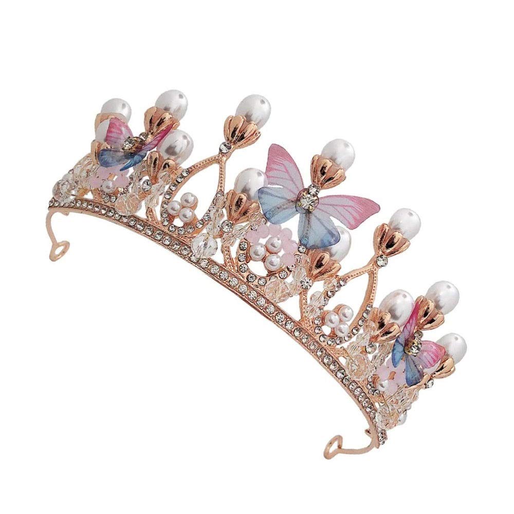 Sparkling Princess Tiaras & Crowns for Little Girls - Pearl Birthday Party Headbands for Weddings, Prom, Pageants & Special Occasions | Perfect for Birthday Celebrations, Dress-Up Play & Photo Shoots