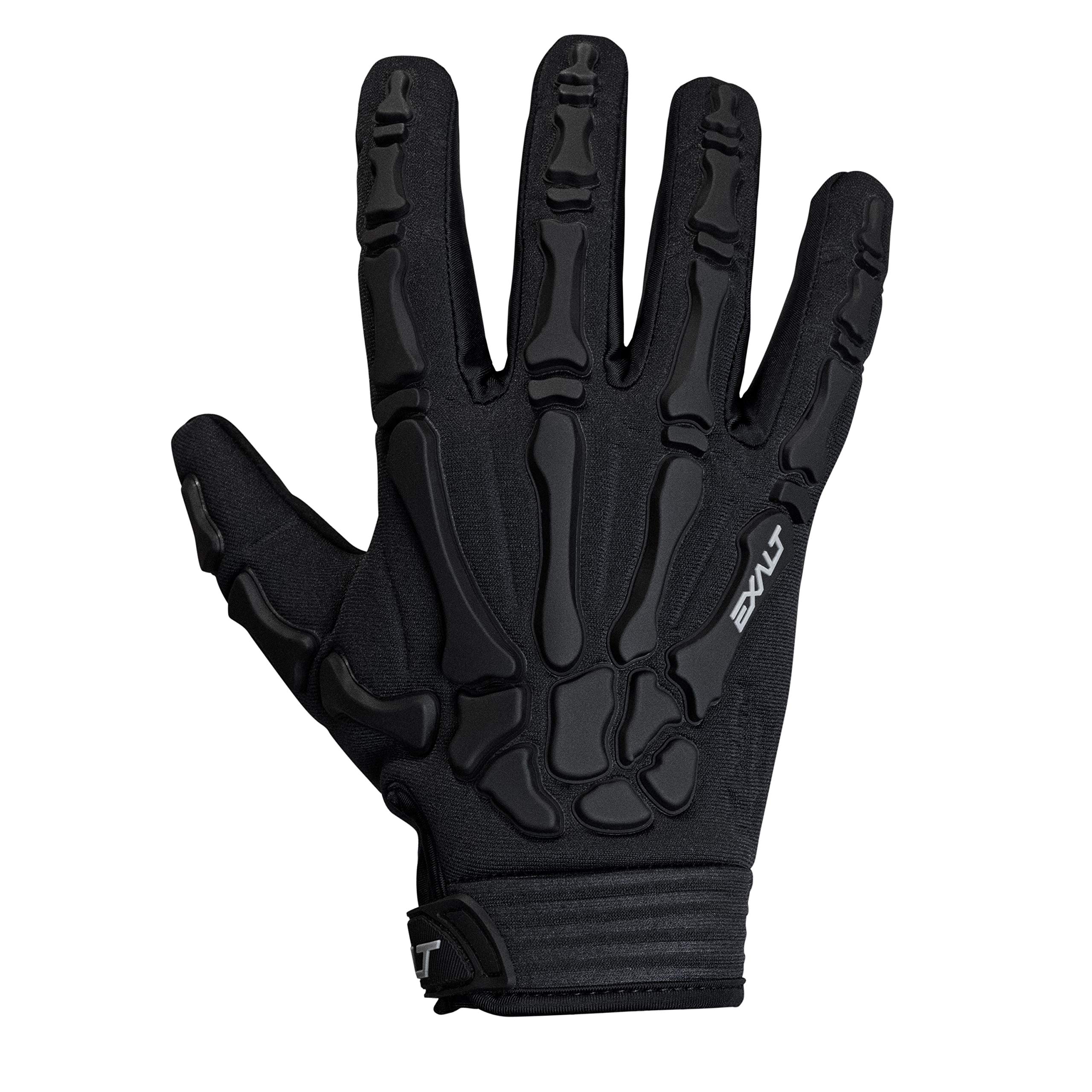 Exalt Death Grip Paintball Gloves - Full Finger Skeleton Design Tactical Gloves with Bone Pattern for Paintball, Airsoft & Outdoor Sports | Durable Grip & Protection