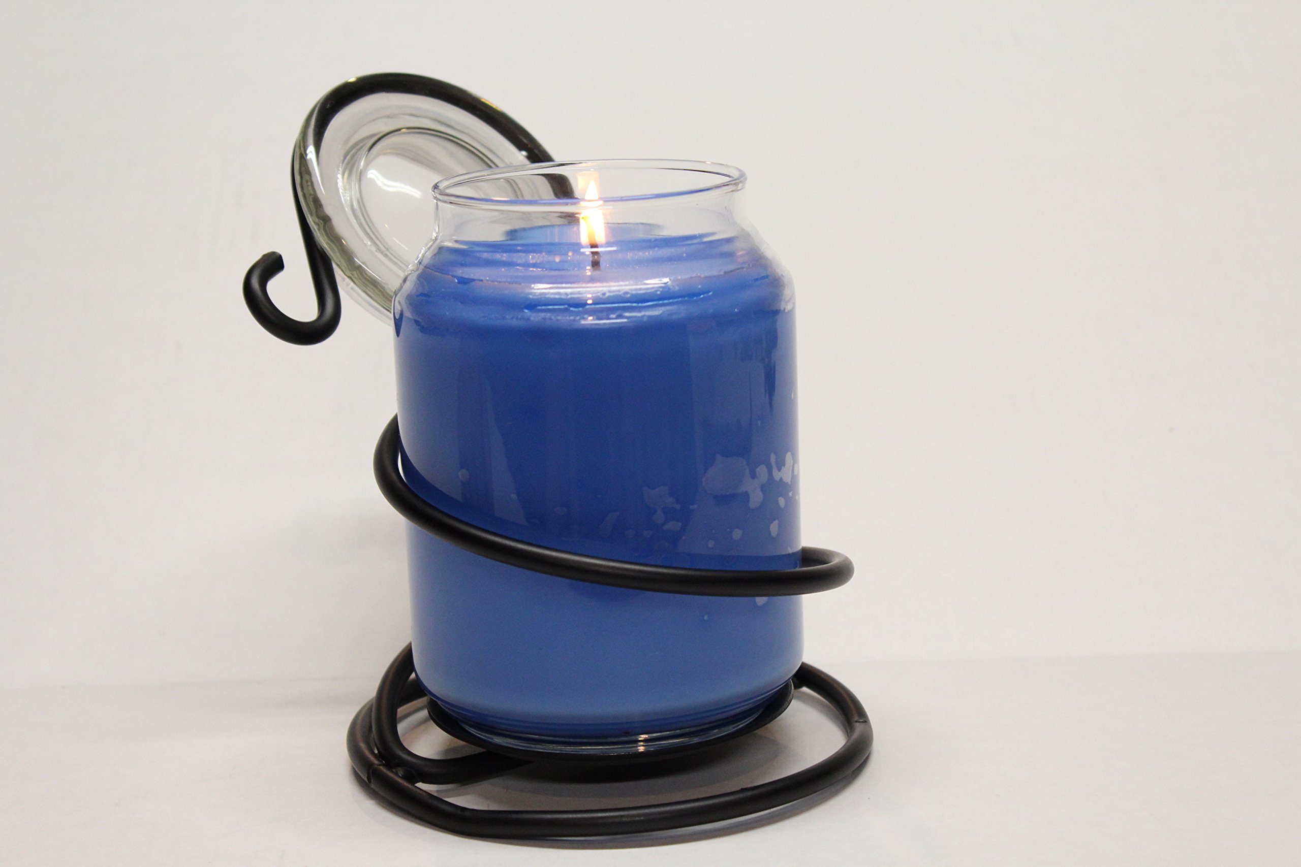 Handmade Wrought Iron Coil Jar Holder - Amish Crafted Kitchen Organizer for Mason Jars, Spice Storage & Farmhouse Decor