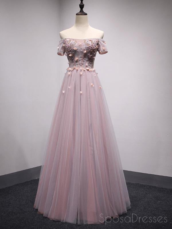 Elegant Off Shoulder Purple Short Sleeve A-Line Long Evening Prom Dress - Perfect for Formal Events, Parties & Special Occasions