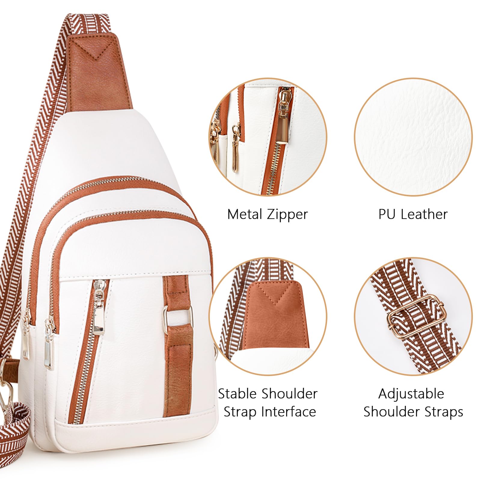 Stylish Leather Crossbody Bags for Women - Perfect Mother's Day, Birthday Gifts for Mom & Wife - Compact Sling Bag & Travel Fanny Pack for Everyday Use, Shopping, and Outdoor Adventures