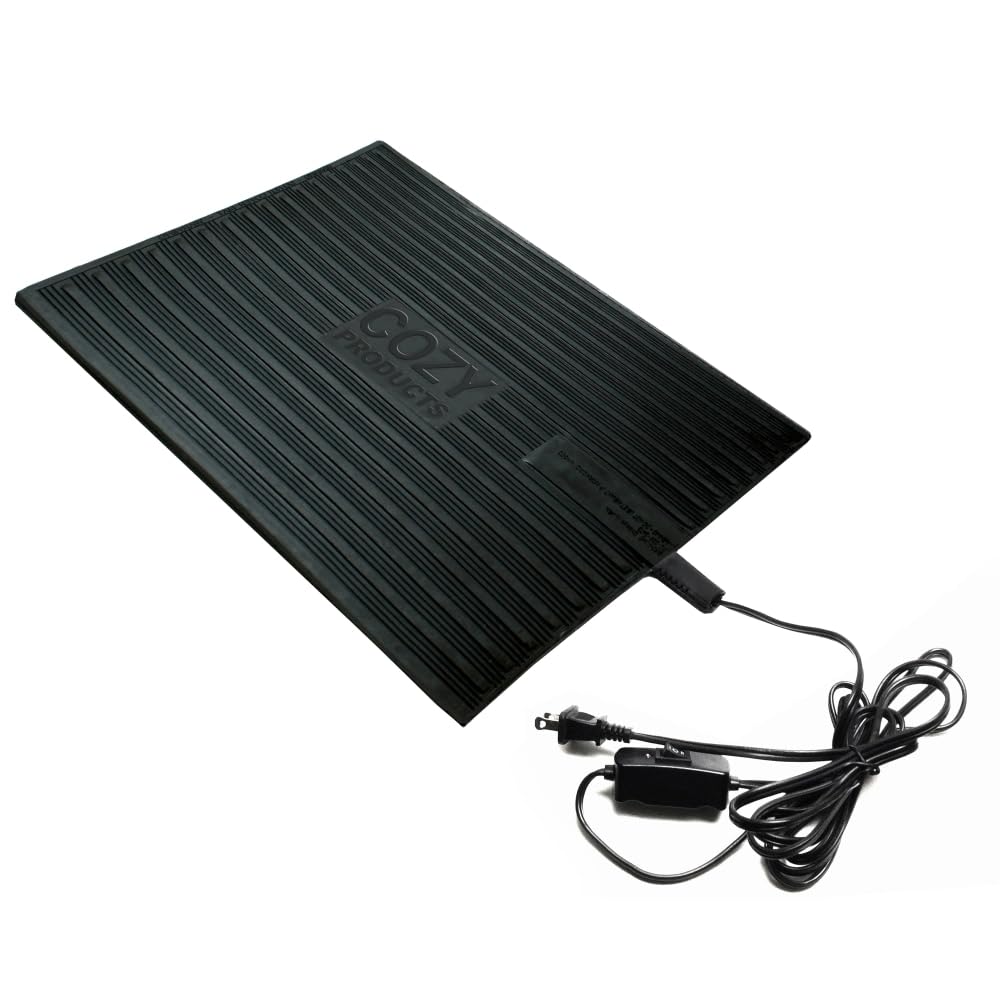 Cozy Products Electric Foot Warmer - Large Portable Heated Rubber Mat for Home, Office, Garage & Car - 120W Personal Space Heater (22.95