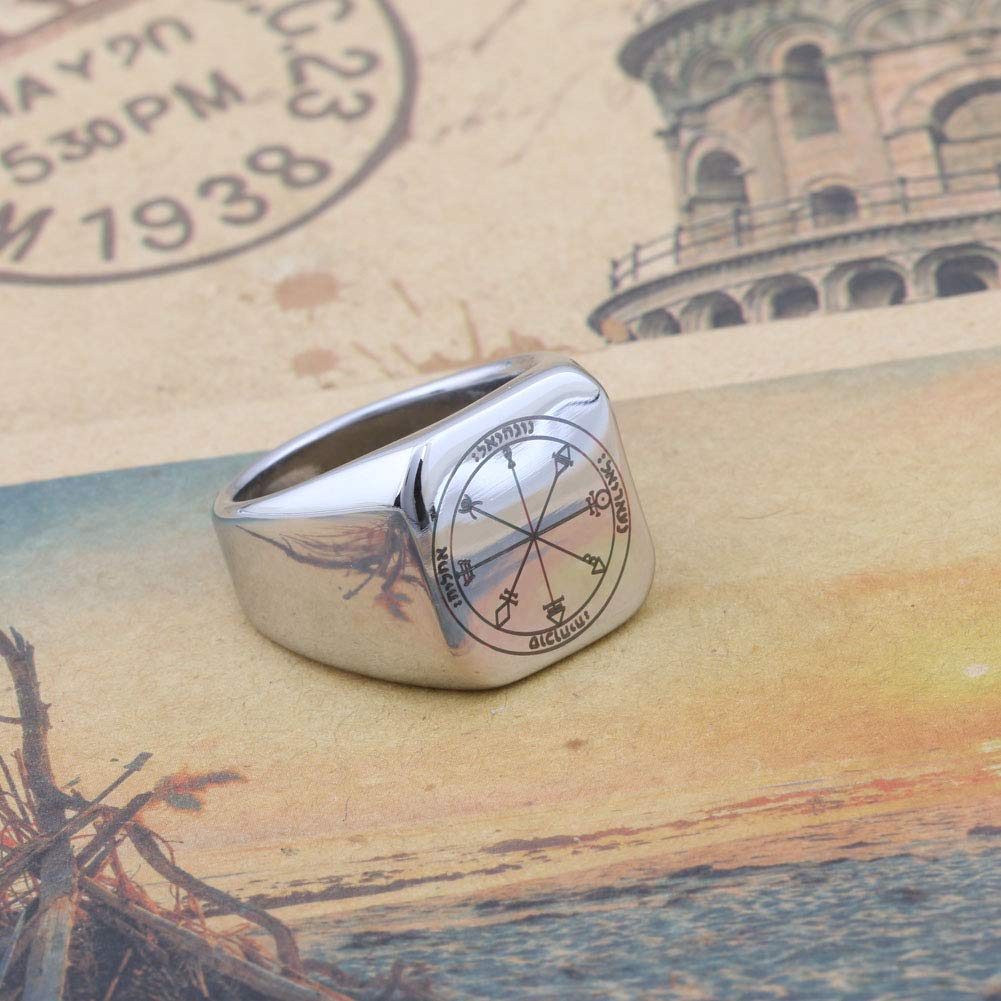 Venus Love Talisman Ring - Stainless Steel Solomon Key for Men & Women - Perfect for Romance & Protection