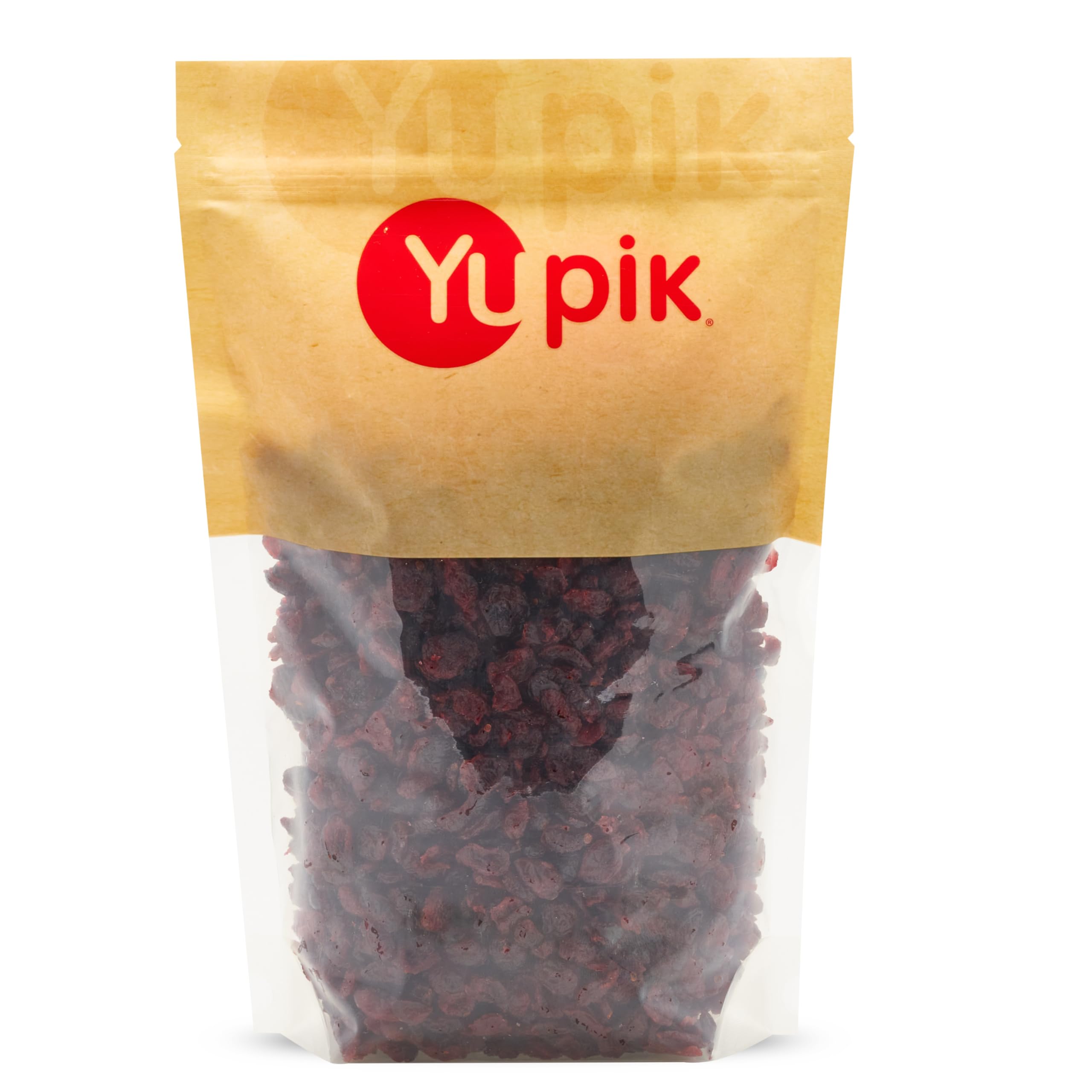 Organic Yupik Dried Cranberries 2.2 lb - Whole Dried Fruit, Tart & Sweet, Plump Chewy Texture, High Fiber Healthy Snack - Perfect for Baking, Salads, Yogurt Topping & Trail Mix