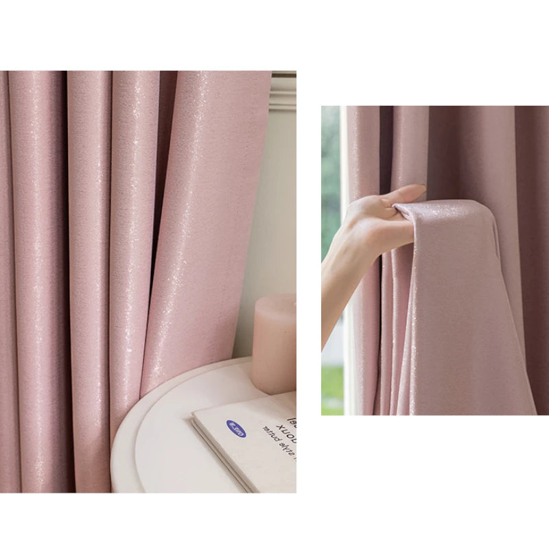 Blackout Thermal Insulated Custom Curtains - Polyester Glossy Finish for Bedroom & Living Room - Light Blocking, Energy Saving, Noise Reducing Window Treatments