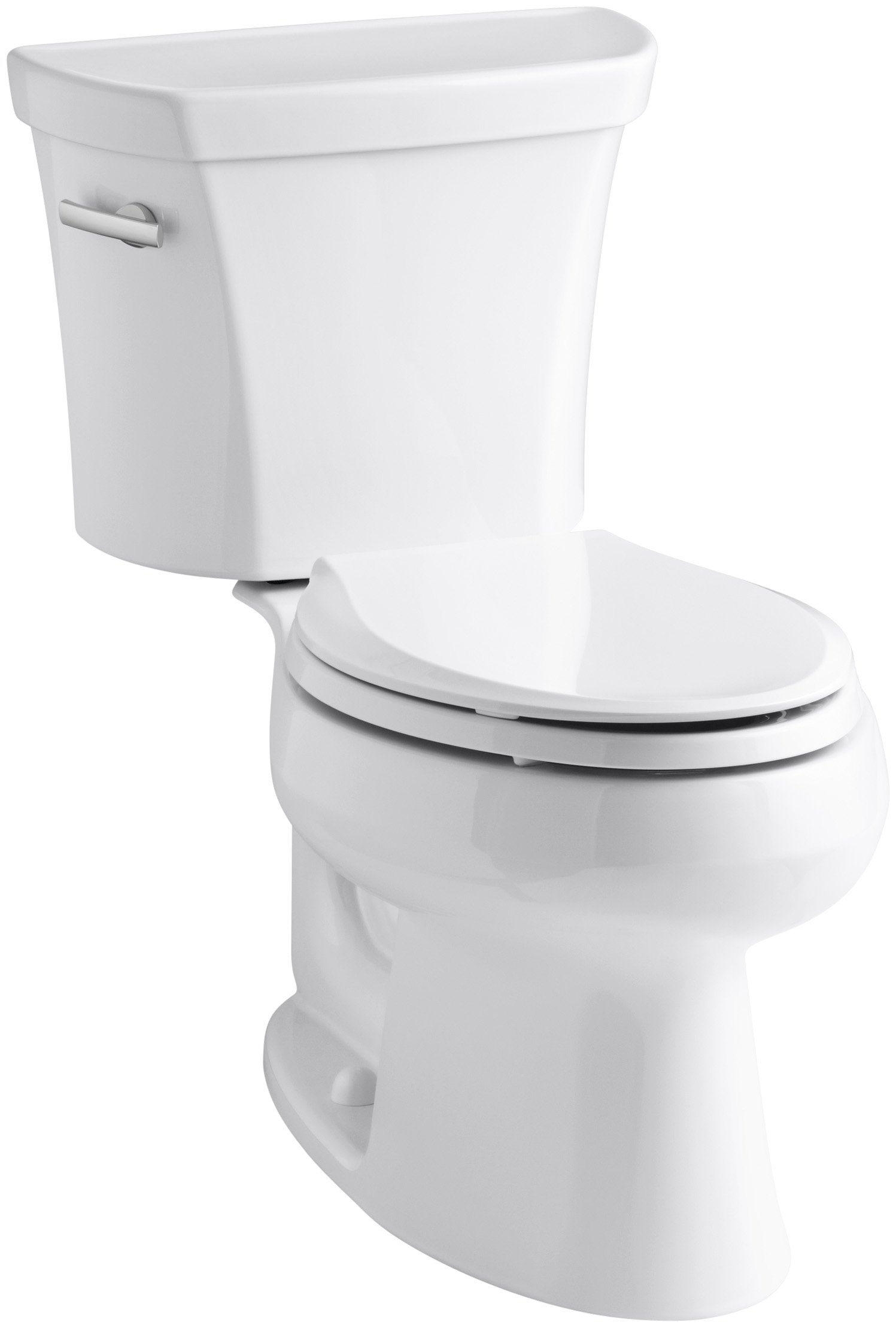 Kohler K-3998-UT-0 Wellworth Elongated 1.28 GPF Water-Saving Toilet with Insuliner & Tank Locks, White - Perfect for Modern Bathrooms & Eco-Friendly Homes