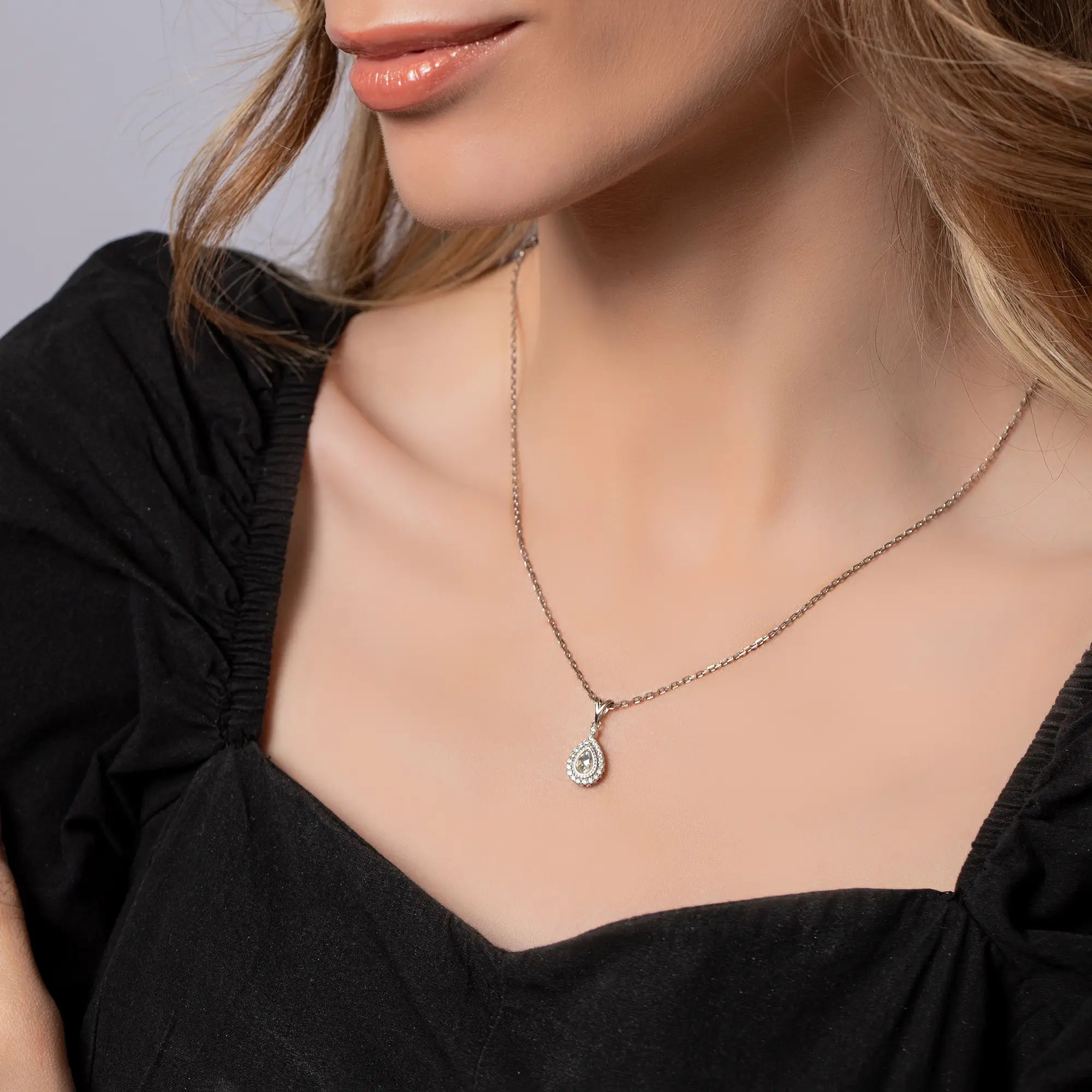 Elegant Drop Necklace for Women - Dainty Pendant Jewelry Gift for Her - Perfect for Weddings, Parties & Everyday Wear