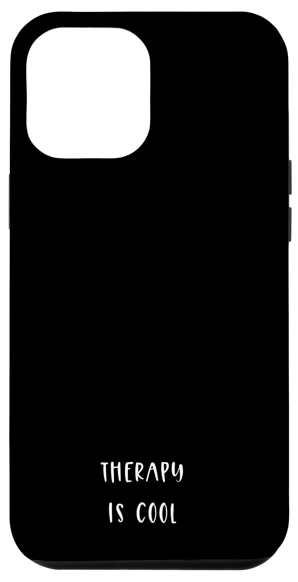 iPhone 12 Pro Max Case - Mental Health Awareness Therapy Design in Black & White | Protective Phone Cover for Daily Use, Work & Travel