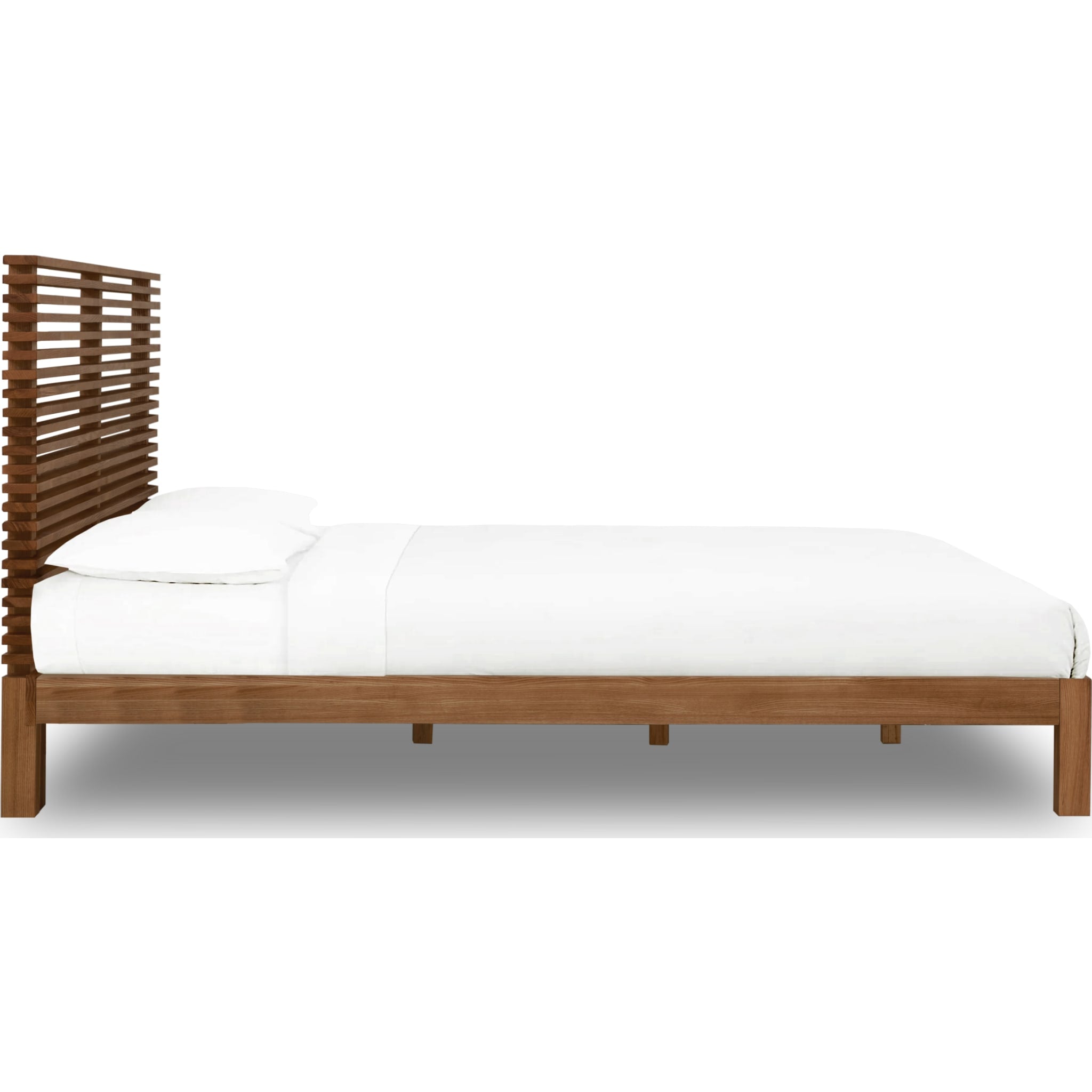 Tanner Solid Ash Wood Platform Bed Frame - Queen Size, Modern Minimalist Design, Sturdy & Durable - Perfect for Bedroom, Guest Room, or Studio Apartment