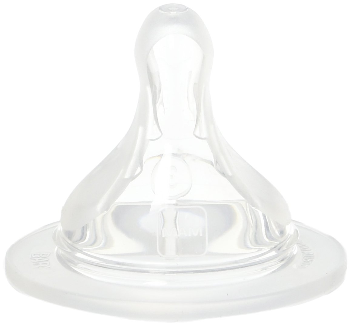 Mam Nipples Fast Flow 2 Pack - BPA-Free Baby Bottle Nipples for Faster Feeding - Perfect for Active Babies and On-The-Go Parents