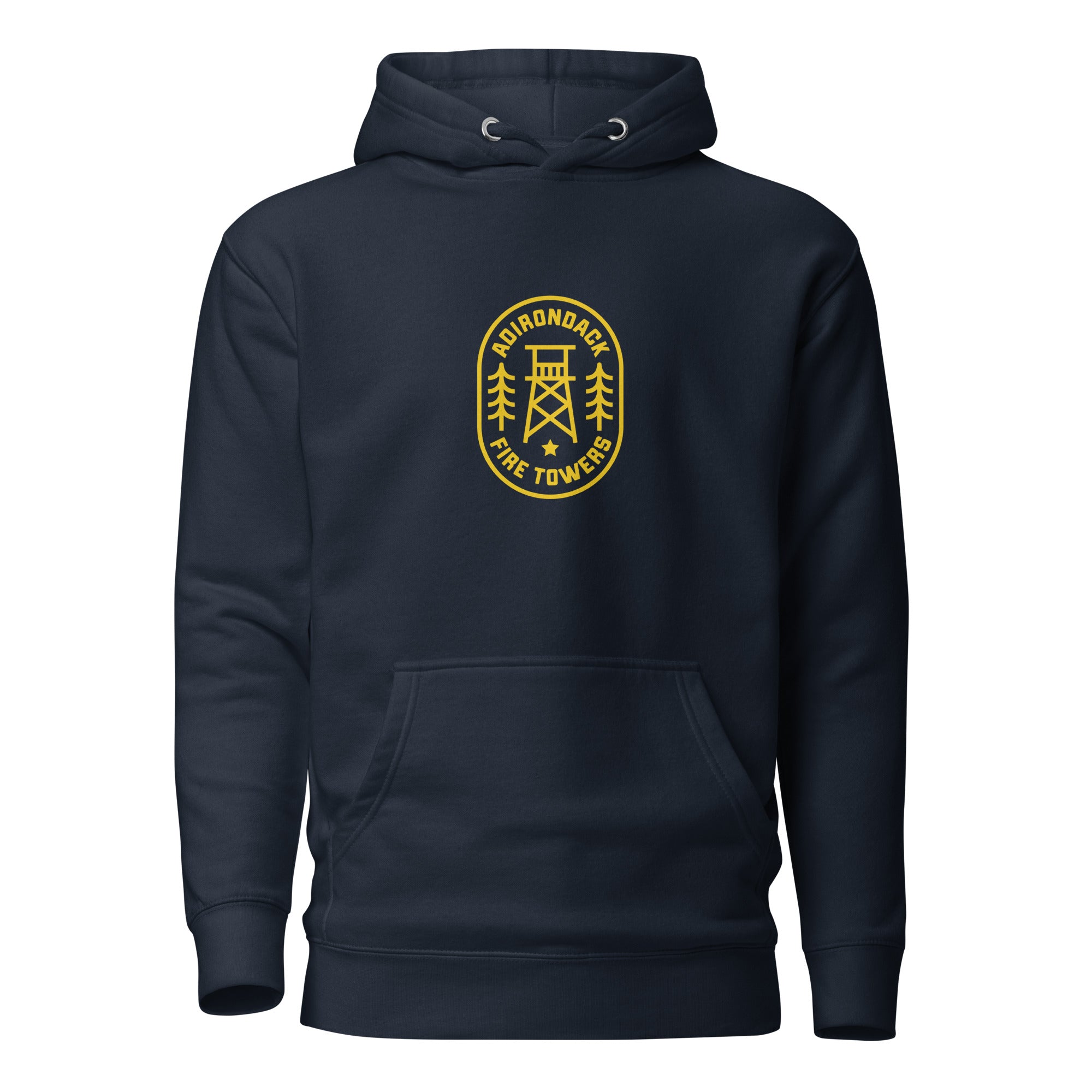 ADK Fire Towers Hoodie - Premium Cotton Pullover Sweatshirt for Men & Women | Cozy Outdoor Hiking & Casual Streetwear