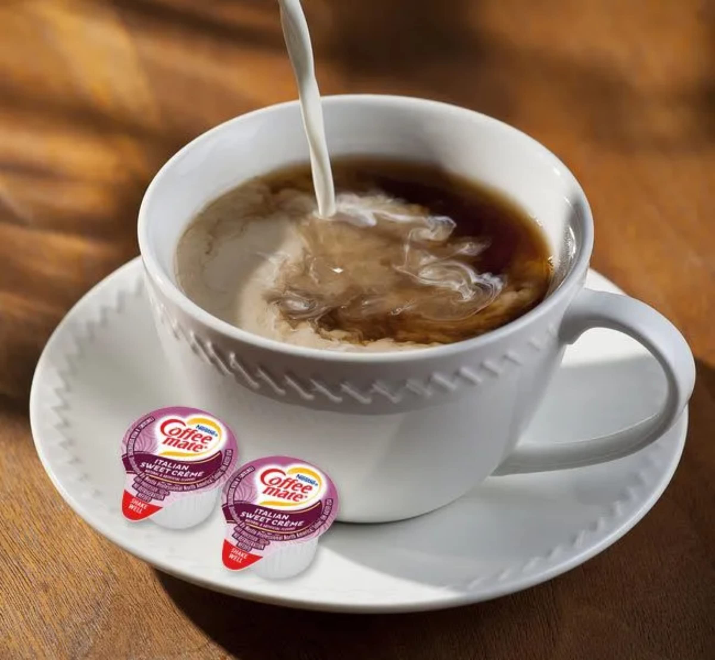 Nestle Coffee Mate Liquid Creamer Singles, Italian Sweet Creme, 50ct - Perfect for Office & Home Coffee