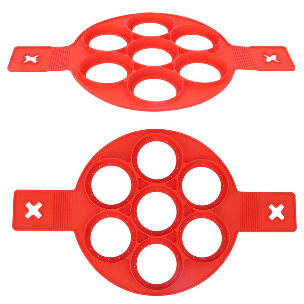 Non-Stick Baking Pan with Handles - Egg Molds & Baking Tool Rings for Omelets, Pancakes - Perfect for DIY Breakfast, Brunch & Home Cooking