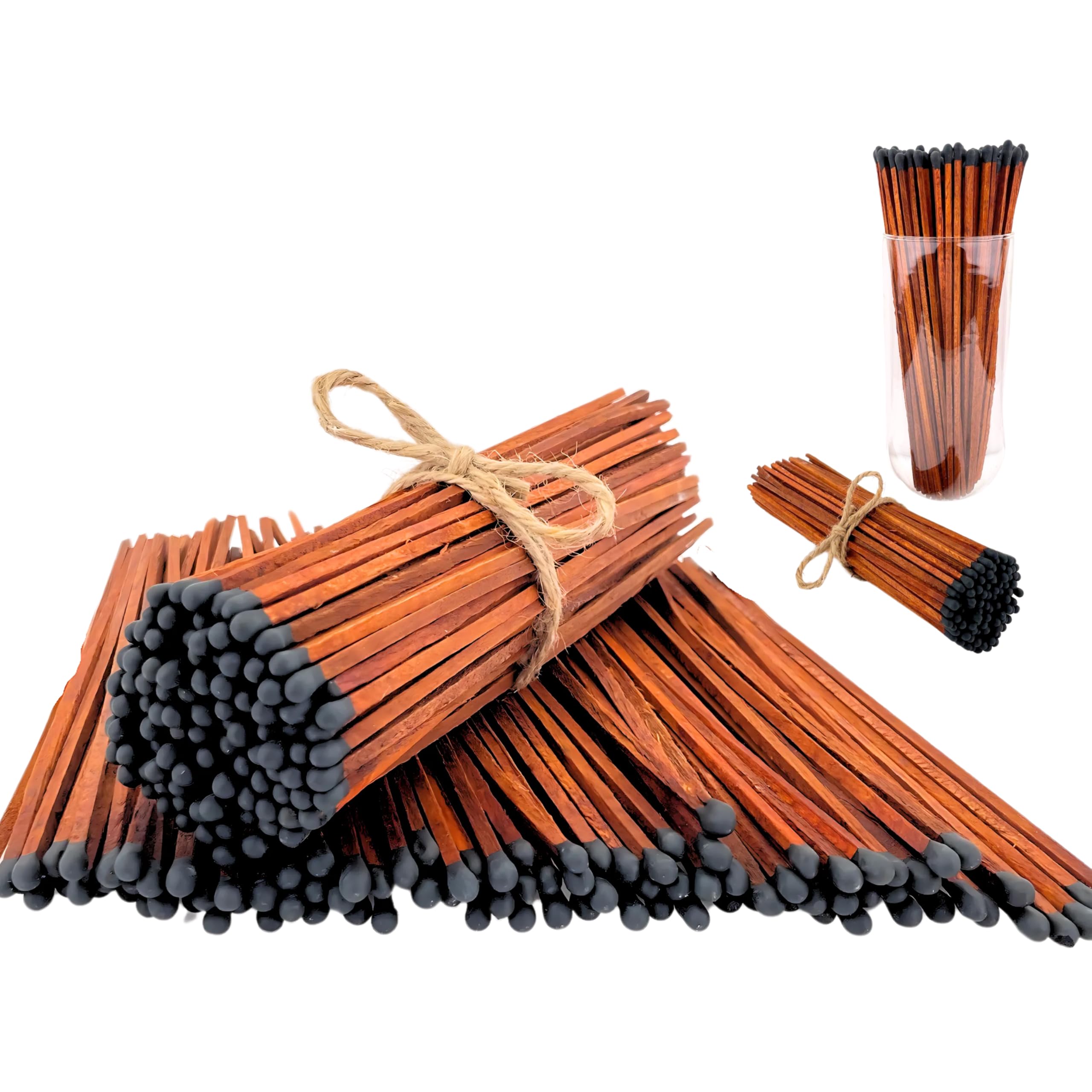 Extra Long 100-Count Safety Matches (8 Inches) - Wooden Matchsticks for Fireplace, Candles & Outdoor Use - Slow Burning & Windproof - Perfect for Camping, BBQ & Emergency Kits